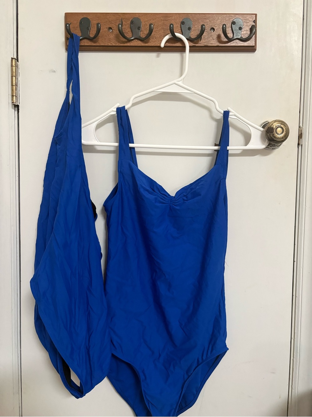 Two Bright Blue Wear Moi Leotards